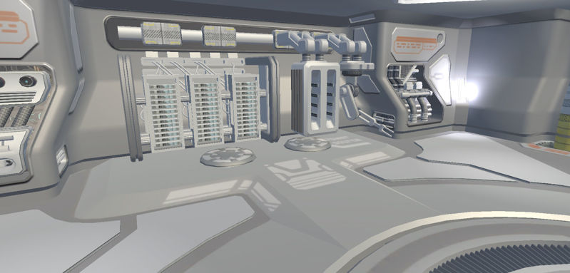 Sci-fi Hangar 3d model 2