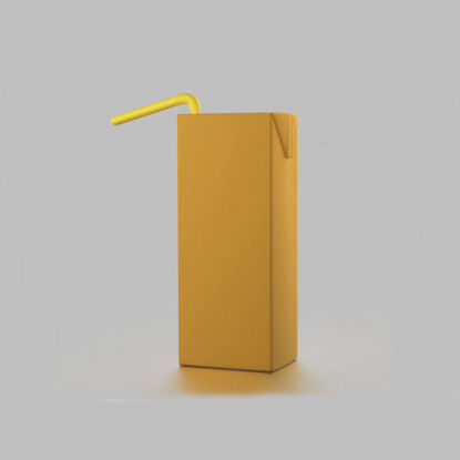 Tetra pak juice pack 3D model