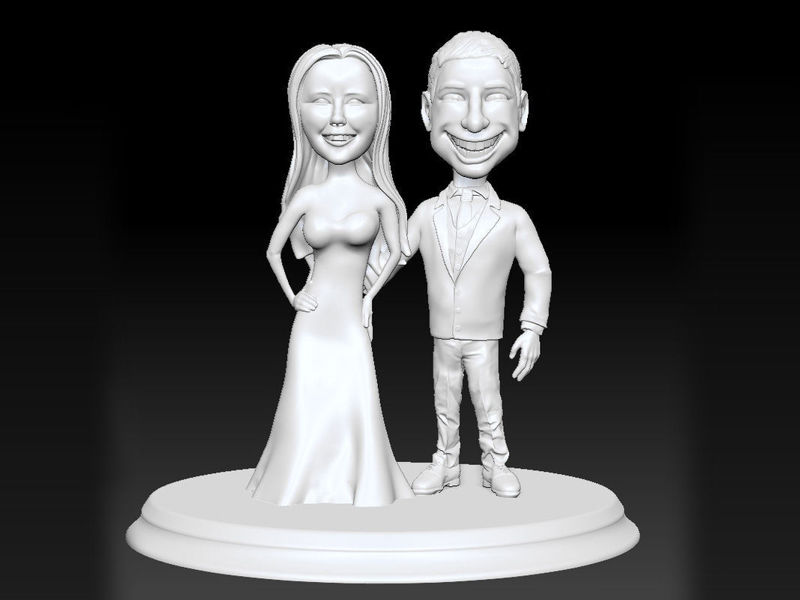 Wedding couple Cake 3D printing model