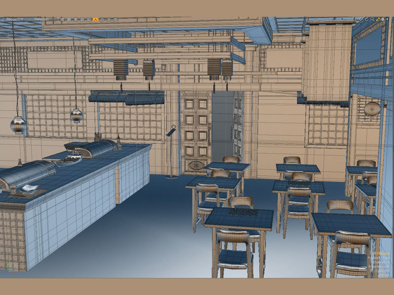 Sushi bar 3d model