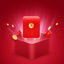 Big promotion event red envelope gift box PSD