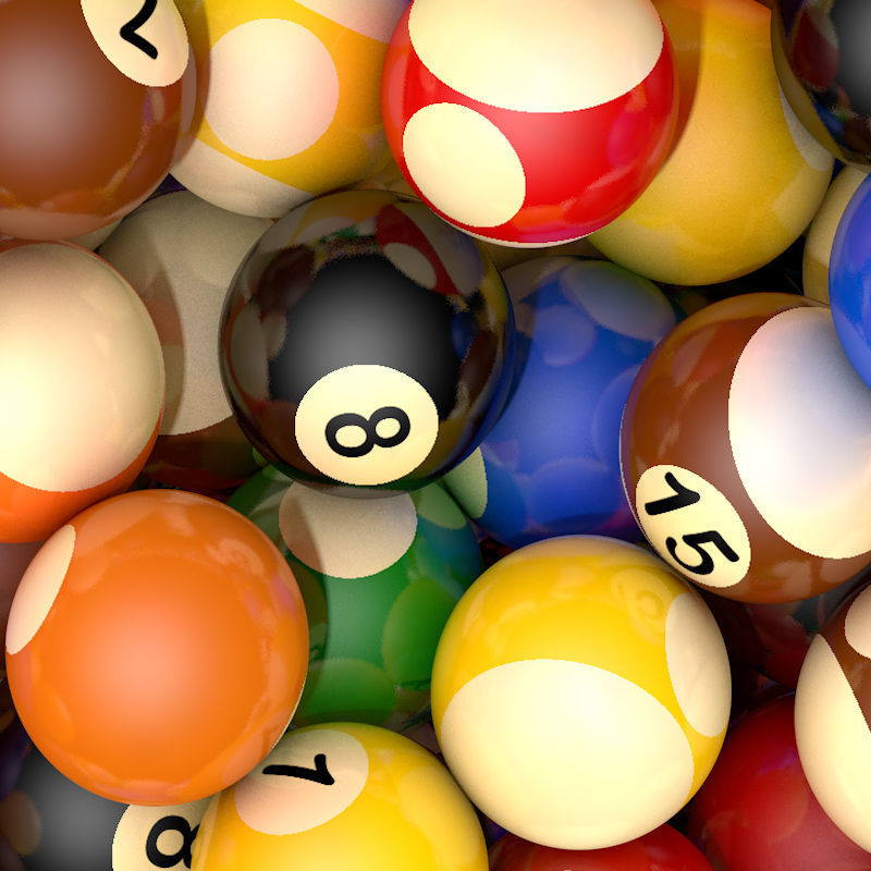 Billiards balls alphabet captial letters png