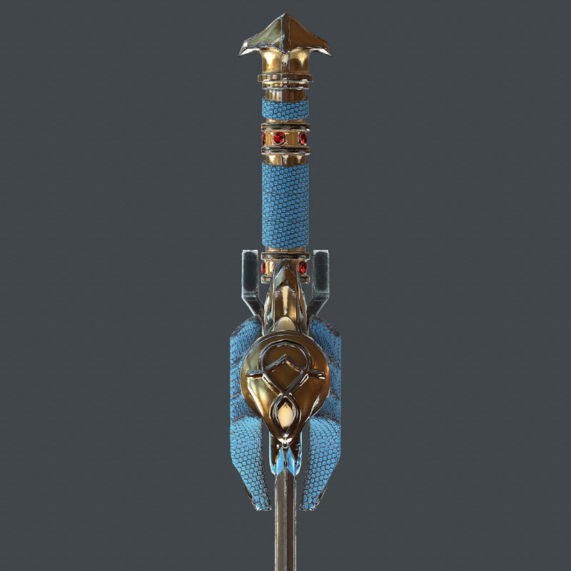 Fantasy sword 25 with scabbard 3d model