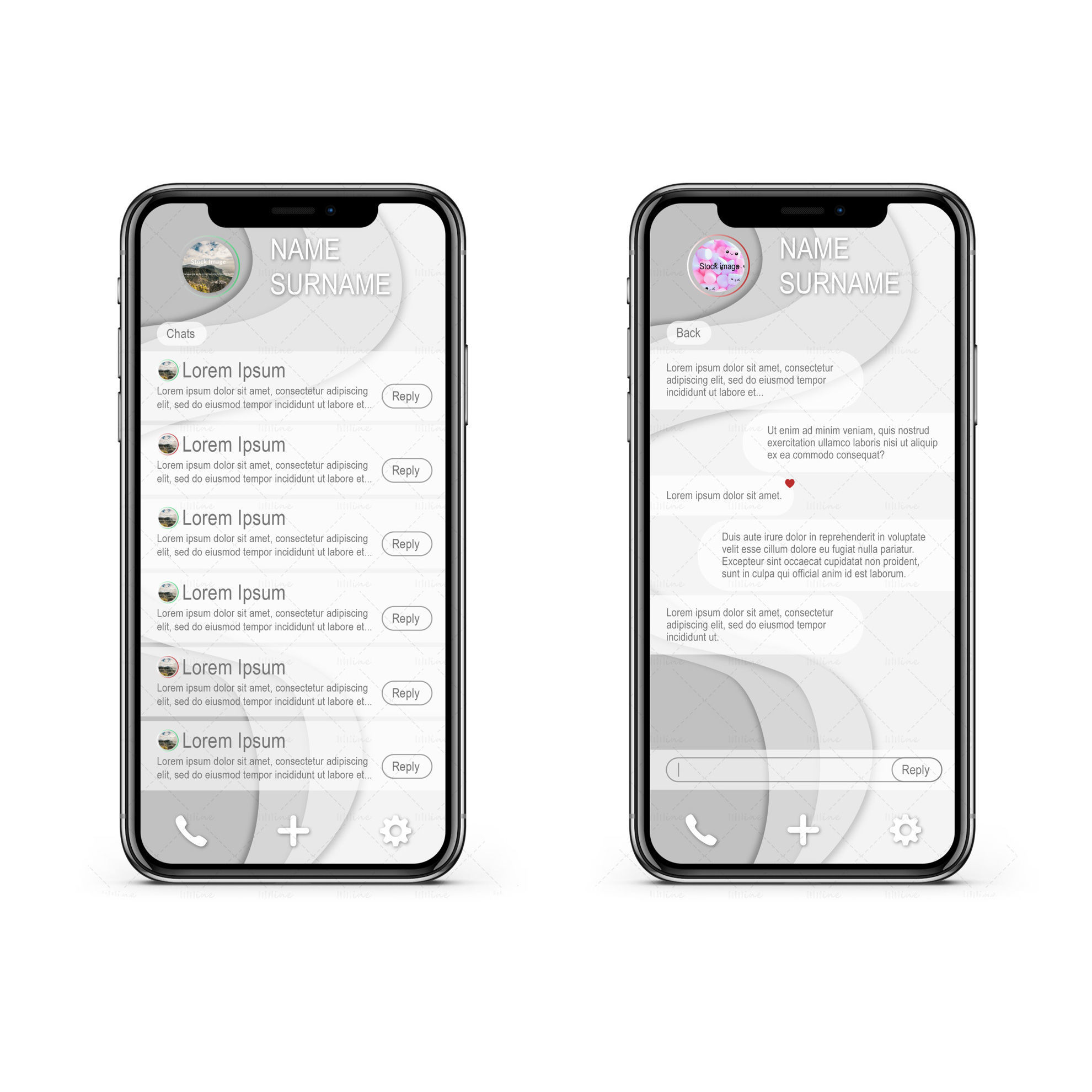 grey-messenger-app-ui-ux-design-iphone-x