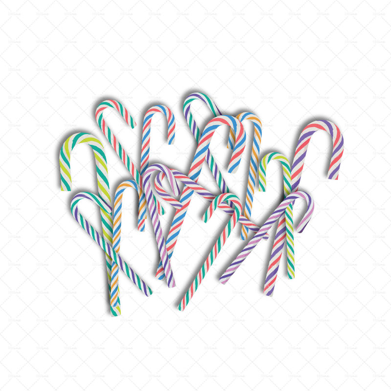 Christmas candy canes pile png