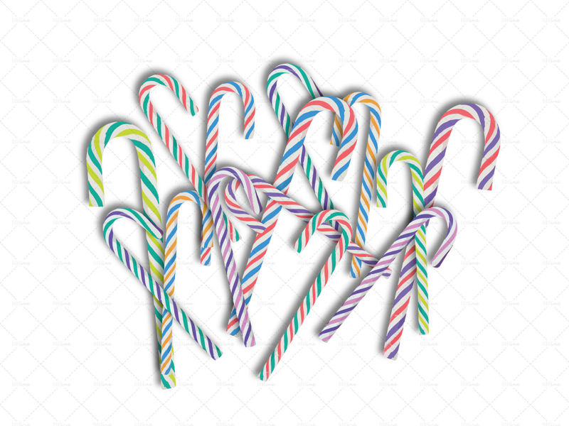 Christmas candy canes pile png