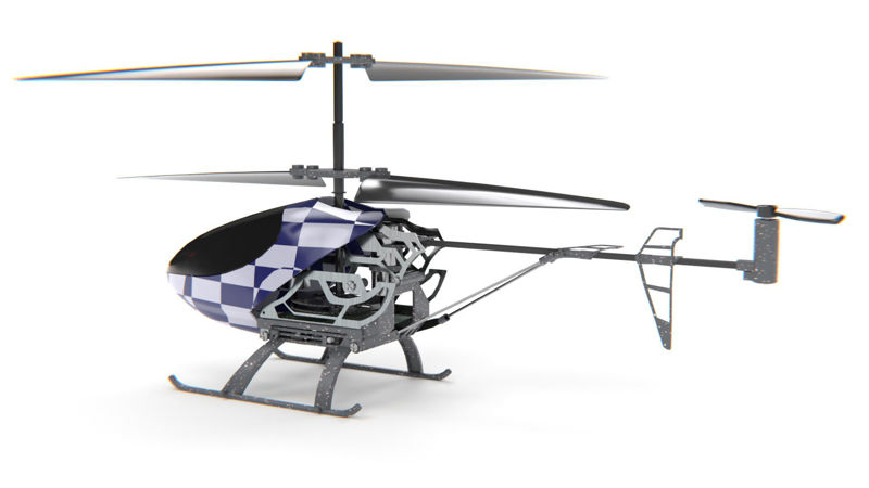 Remote controlled helicopter 3d model