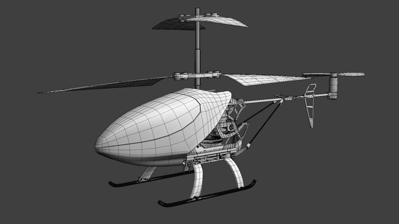 Remote controlled helicopter 3d model