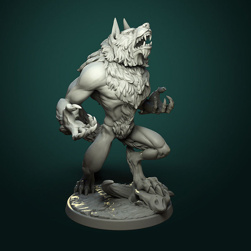 Werewolves bundle pre-supported 3d print model