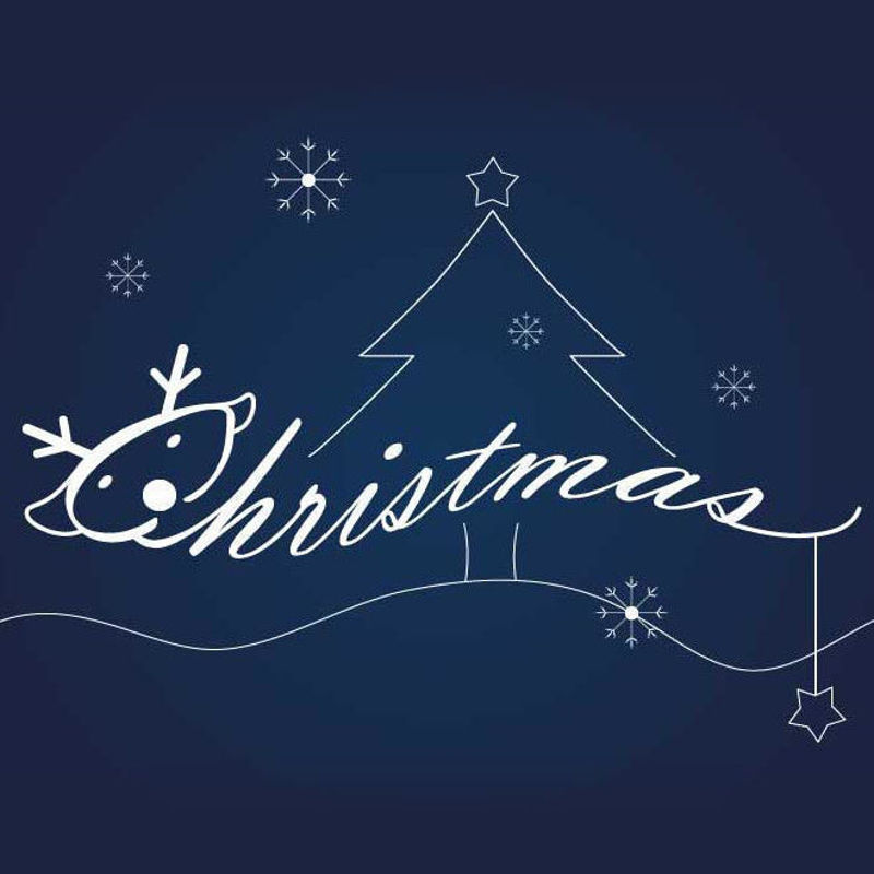 Christmas text poster element