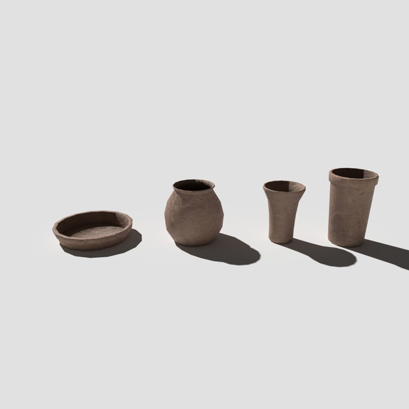 Clay Pot 3D Model Pack