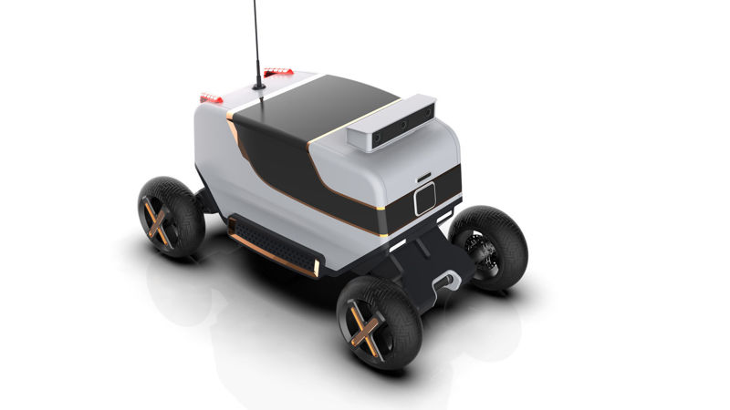 Intelligent patrol robot 3D industrial model