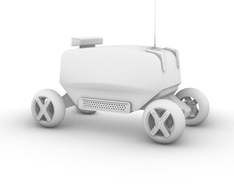 Intelligent patrol robot 3D industrial model