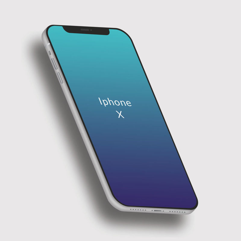 Iphone X mockup phone for screens