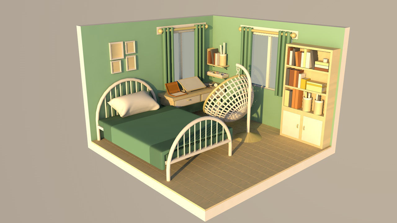 Bedroom Decorate 3d Model