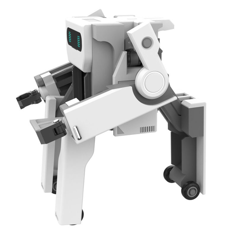 Smart home robot industrial design 3D model half folding