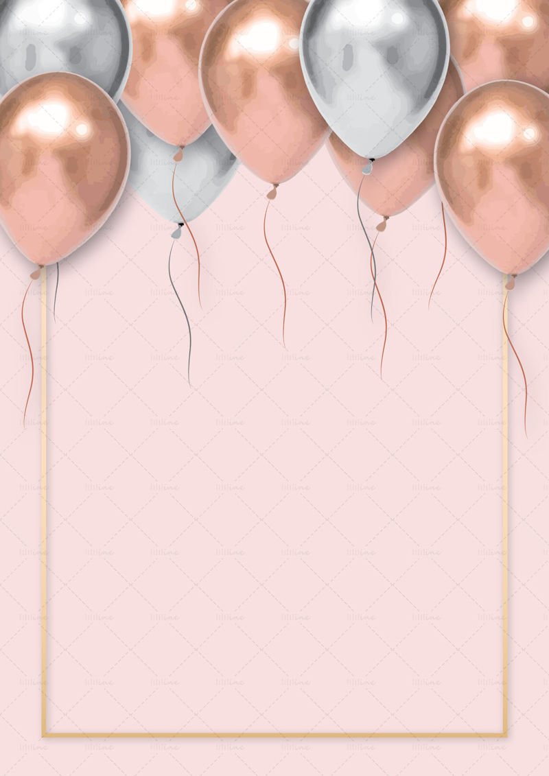 Party invitation balloons png