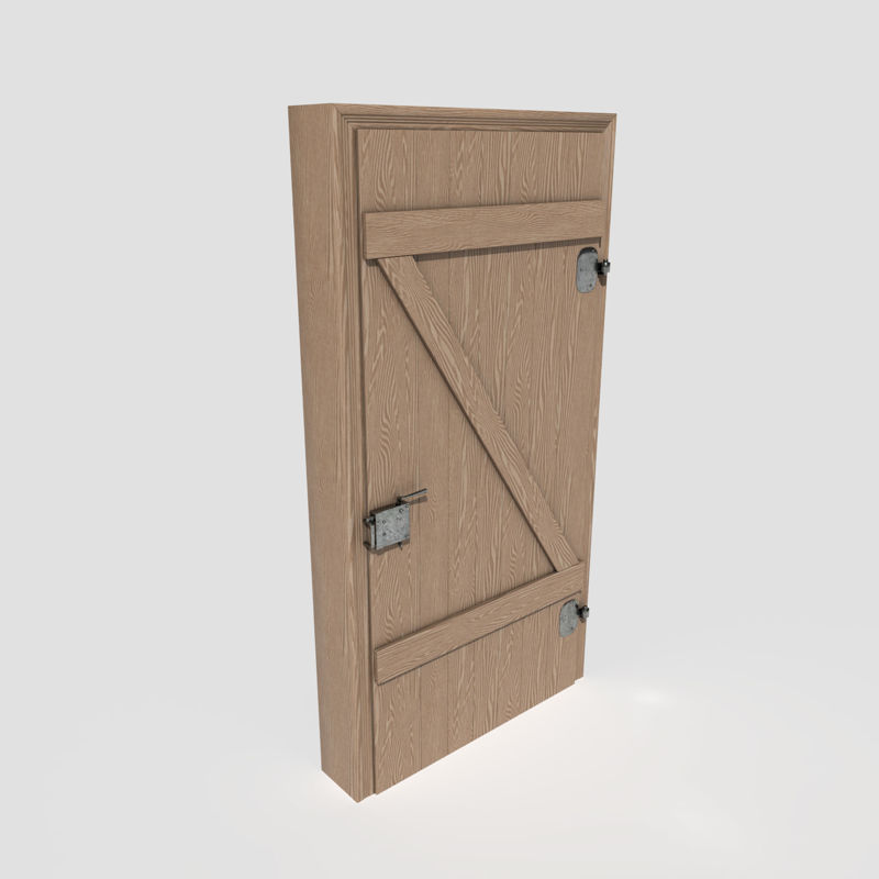 Old Wooden Door 3d model