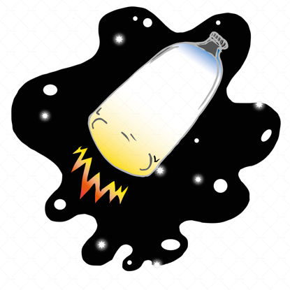 Milk Rocket illustration vector