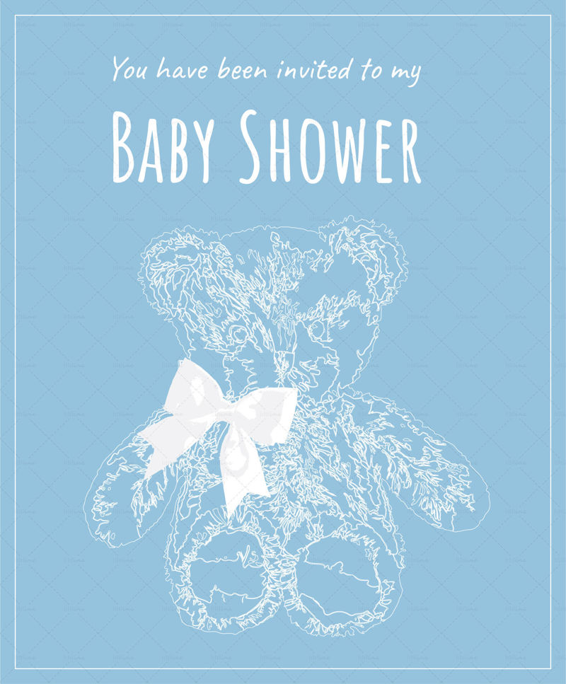 Baby shower pregnancy invitation card