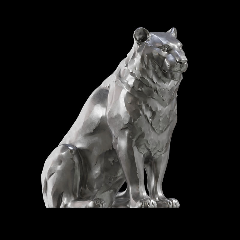 A statue of a tiger 3d print model