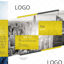 Company introduction brochure tri-fold design template