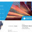 Blue corporate promotion tri-fold