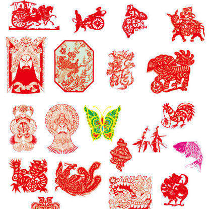 Chinese traditional paper cut vector
