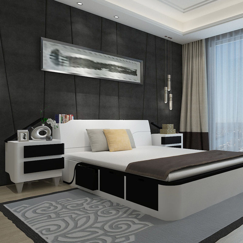 Smart Bedside Cabinet Receiving Bed 3d model