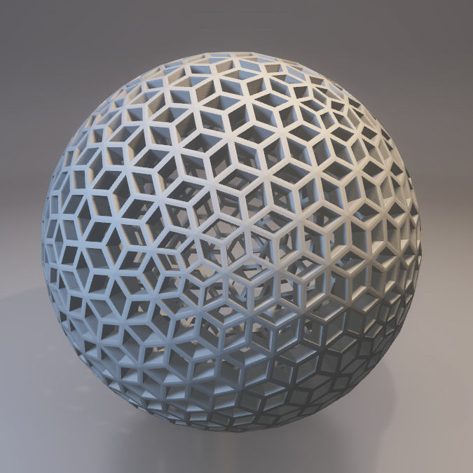 Diamond Hollow Sphere 3d printing model