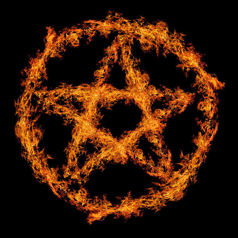 Five-pointed Star Fire in Circle