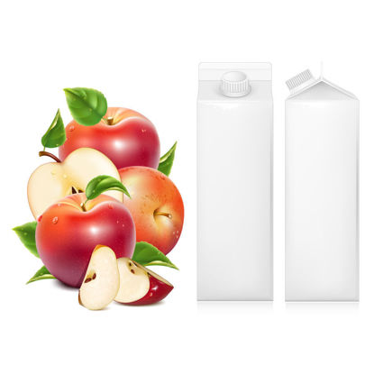 Apples And Drink Package Graphic Design AI Vector