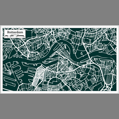 Hand Drawn Rotterdam Map AI Vector
