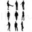 Man Woman Silhouettes AI Vector