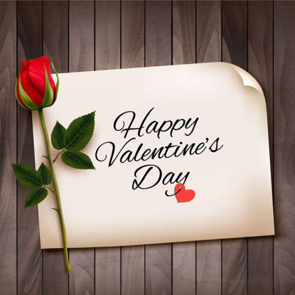 Valentine'S Day Rose Wood Background AI Vector