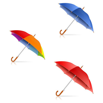 Colourful Umbrellas Graphic AI Vector