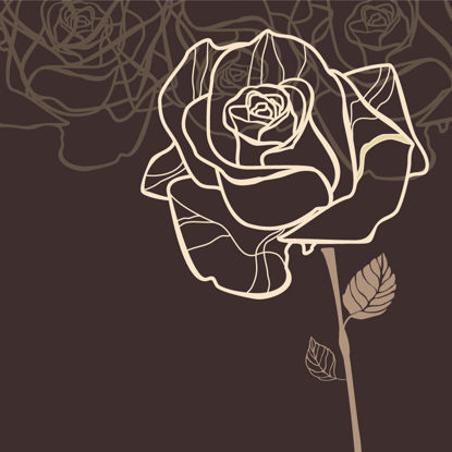 Concise Rose Hand Drawing Background AI Vector