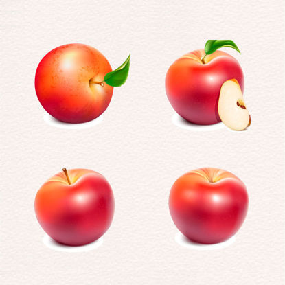 Apples Photorealistic Graphic Design AI Vector