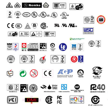 Icons Of Mark Of Safety Certification AI Vector