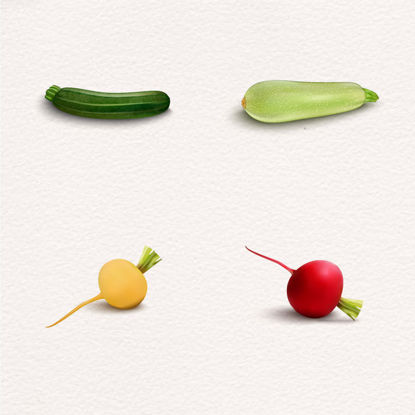 Vegetable Photorealistic Graphic AI Vector