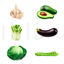 Fruit Vegetable Photorealistic Graphic AI Vector