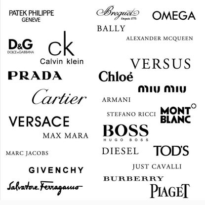 Luxury Fashion Goods Brand Icons AI Vector
