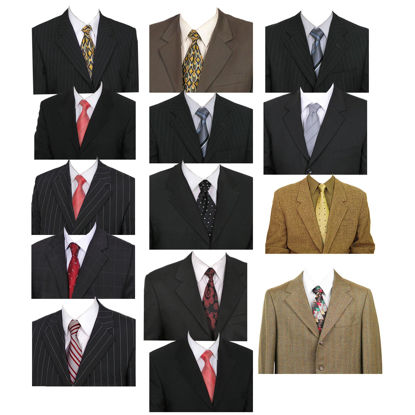 Male suits identification photo templates mockups graphic