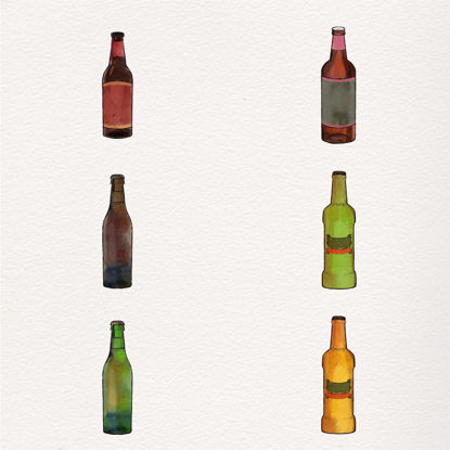 Beer Bottles AI vector