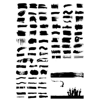 Chinese Ink Painting Brushes Graphic AI Vector