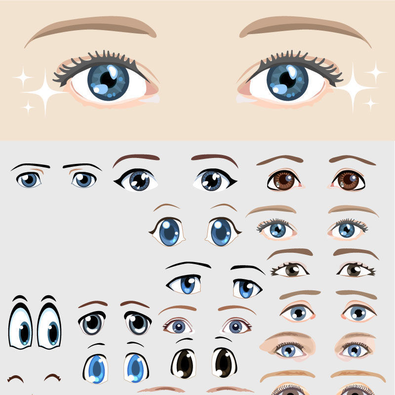 The Eyes Graphic Collection AI Vector