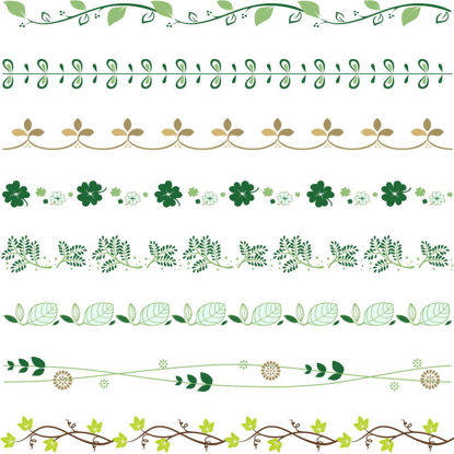 Flowers Parting Line Graphic AI Vector