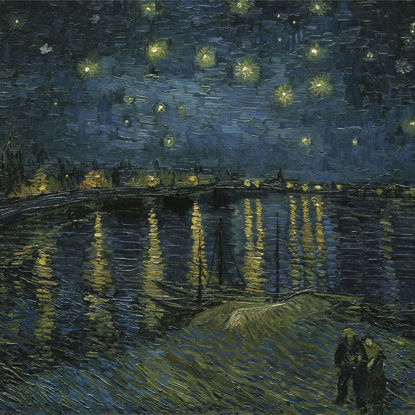 Oil Painting: Starry Night Over the Rhone (1888) by Vincent van Gogh