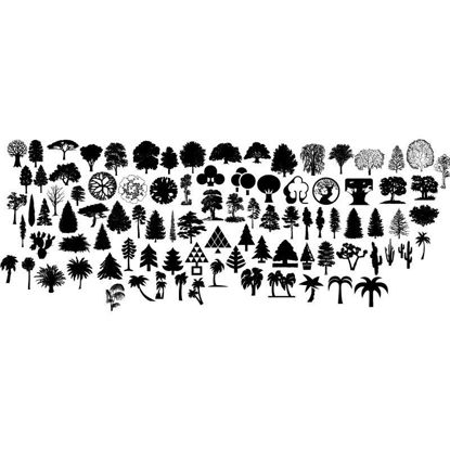 Trees Silhouettes AI Vector