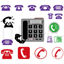 Telephone mobile phone Icons AI Vector